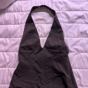 Pinstripe Halter Top